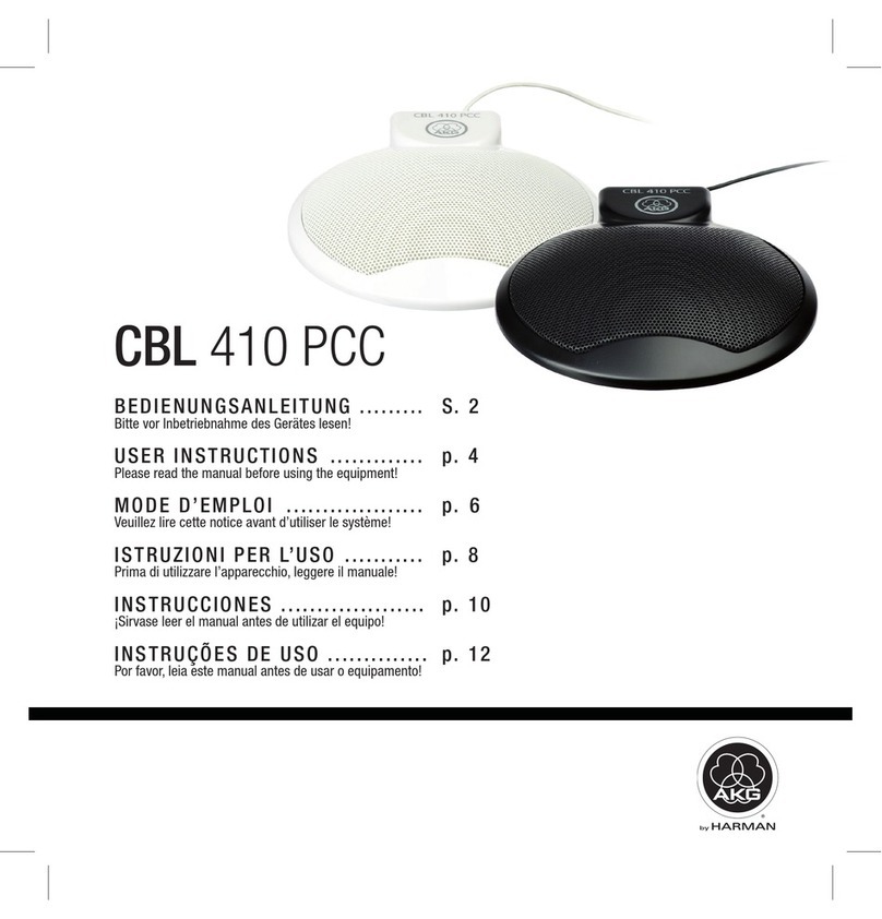 AKG CBL 410 PCC User instructions