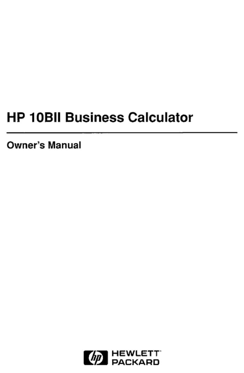 HP 10bII User manual