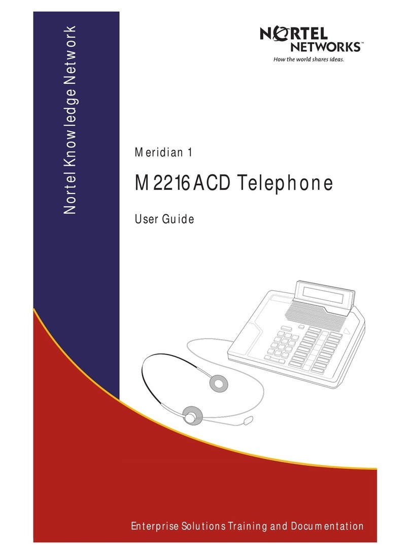 Nortel M2216ACD User manual