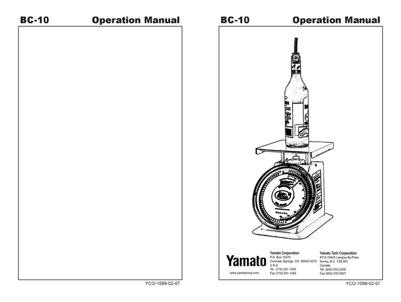 Yamato BC-10 Operation manual