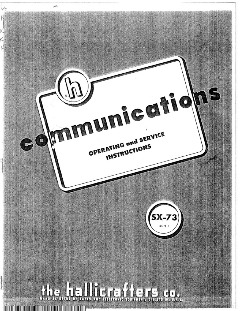 Hallicrafters SX-73 Operating and service instructions