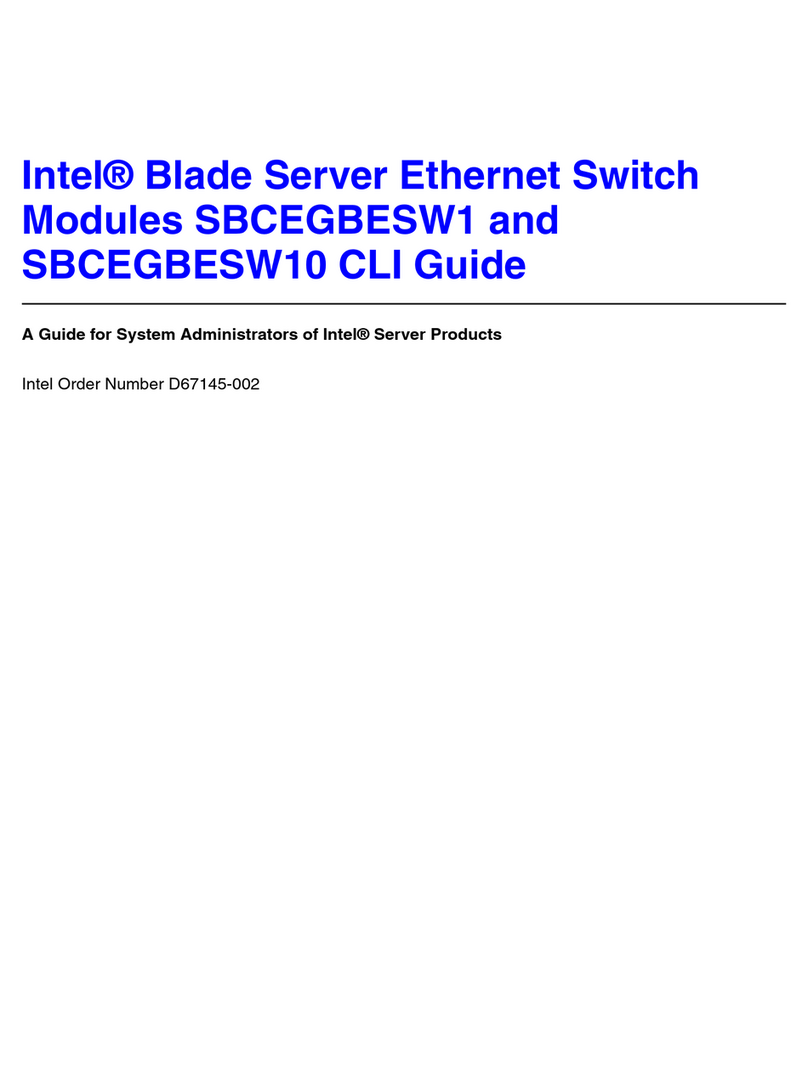 Intel SBCEGBESW10 CLI User manual Intel SBCEGBESW10 CLI User manual