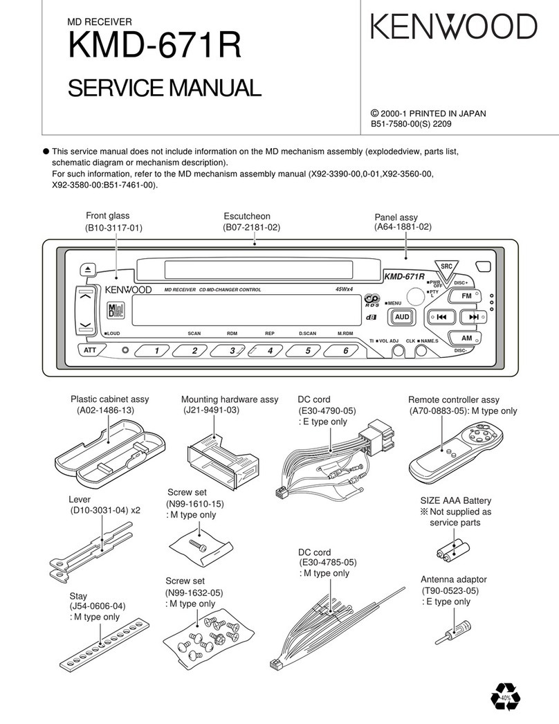 Kenwood KMD-671R User manual