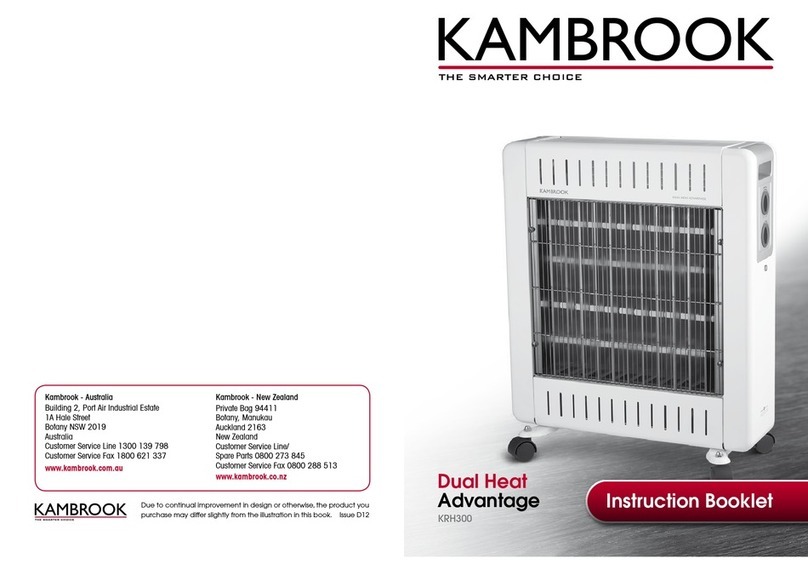 Kambrook Advantage KRH300 Instruction booklet