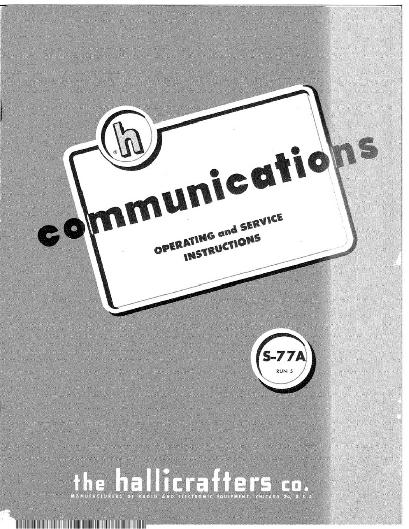 Hallicrafters S-77A Operating and service instructions