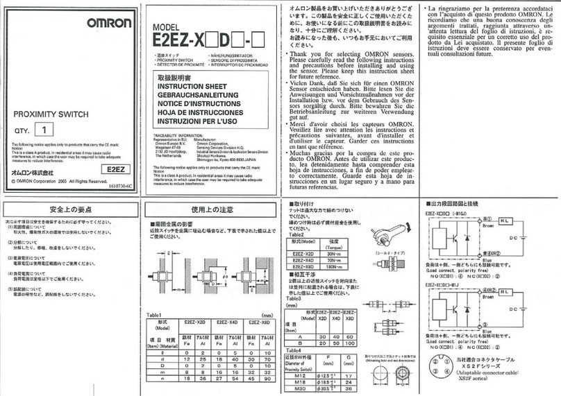 Omron E2EZ-X D User manual