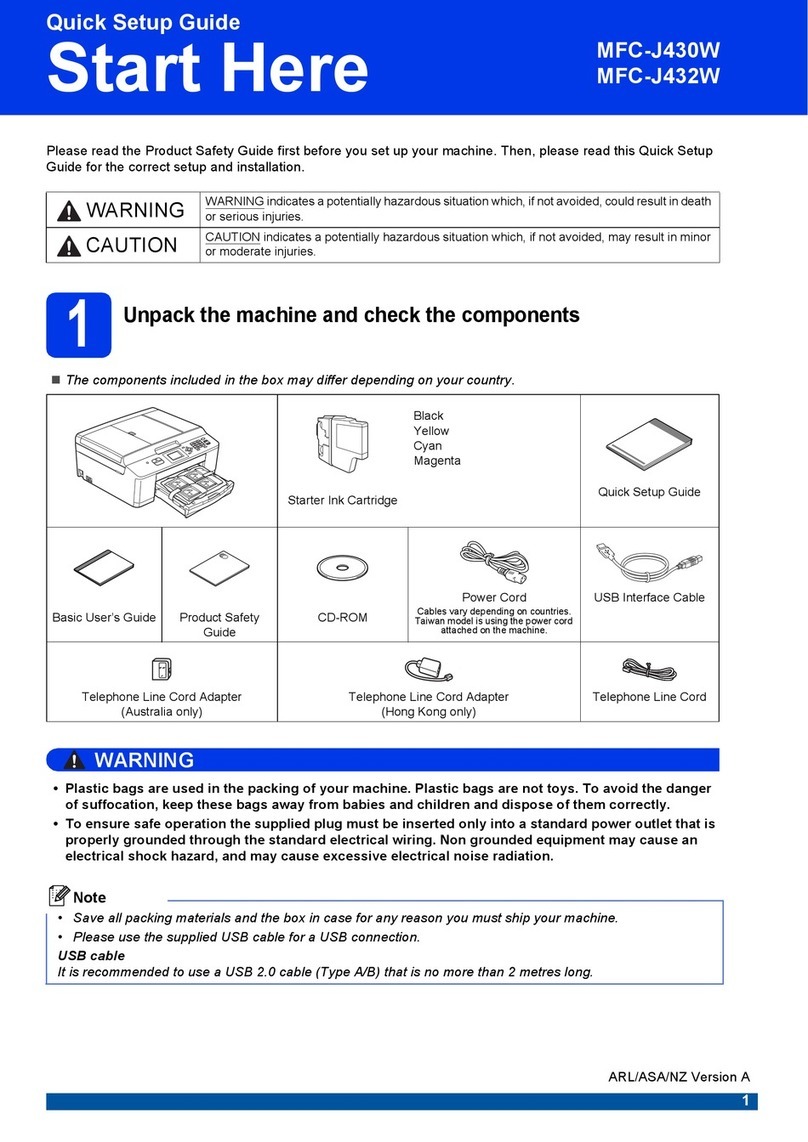 Brother MFC-J432W quick start guide