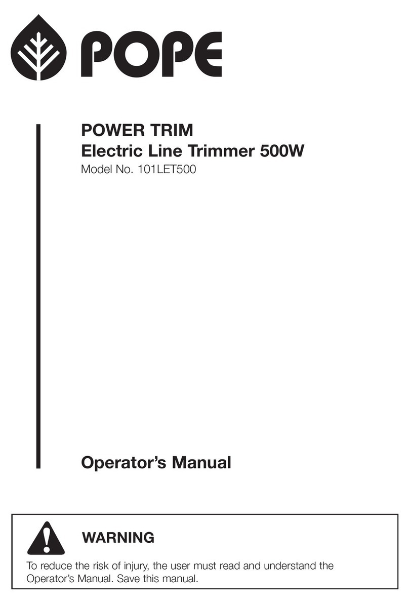 Pope POWER TRIM 101LET500 Operator's manual