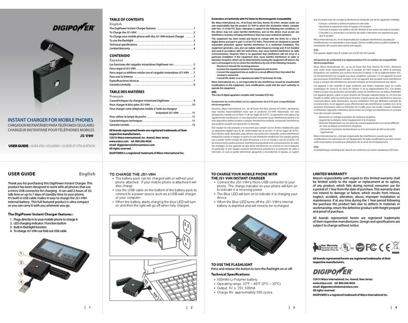 DigiPower JS-V9H user guide