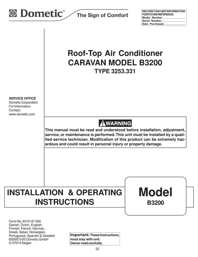 Dometic CARAVAN B3200 Manual