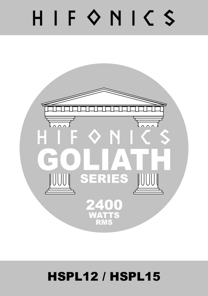 Hifonics Goliath HSPL12 User manual