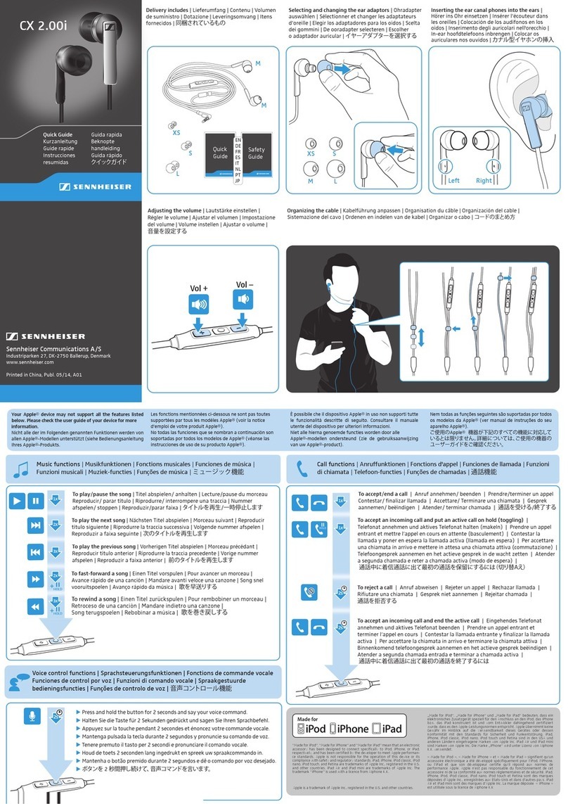 Sennheiser CX 2.00i user guide