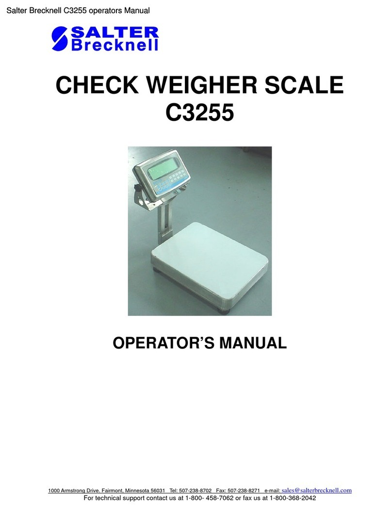 Salter Brecknell C3255 User manual