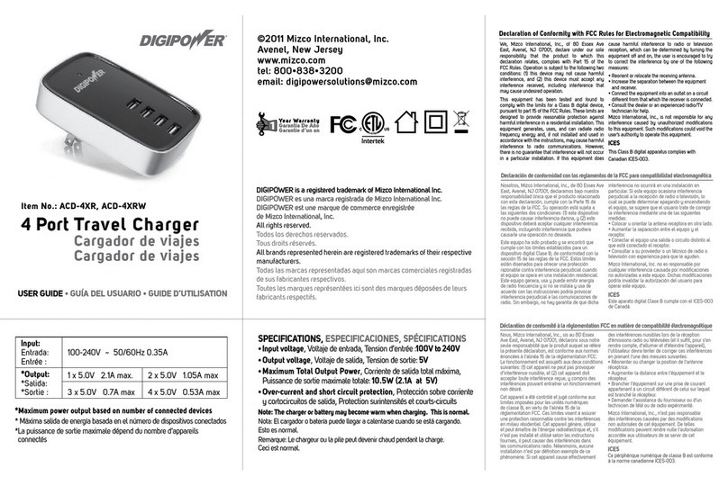 DigiPower ACD-4XR User manual DigiPower ACD-4XR User manual