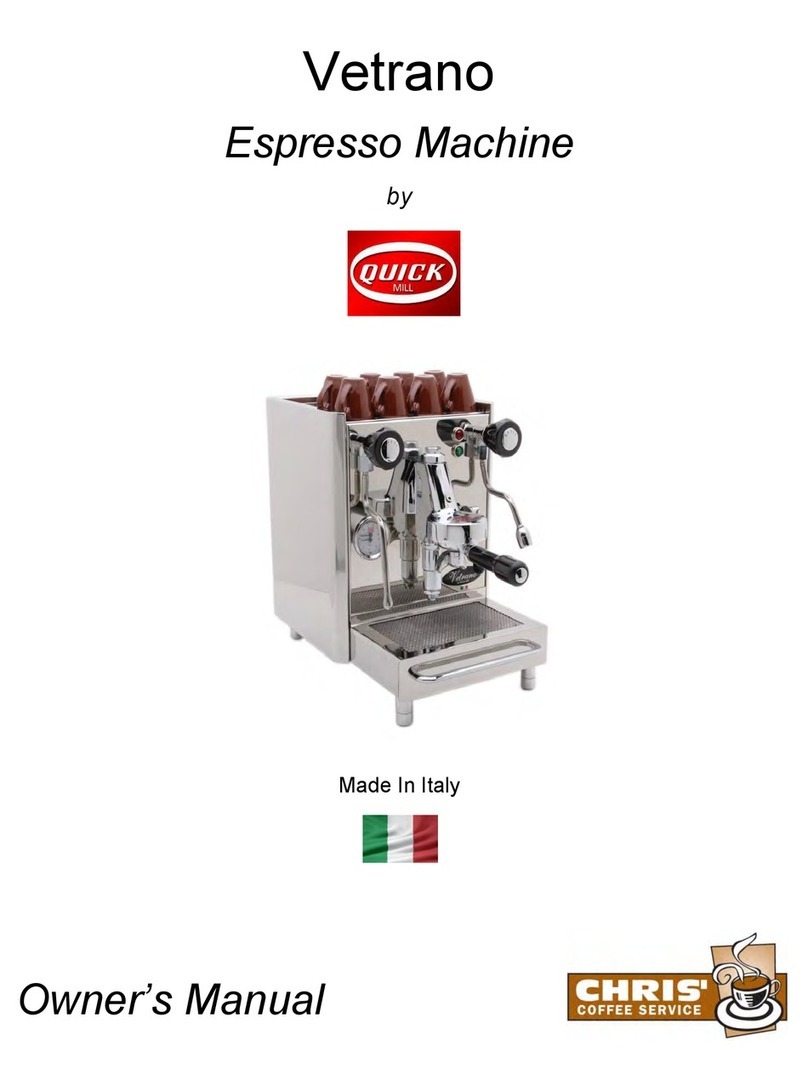 Vetrano Espresso Machine owner's manual