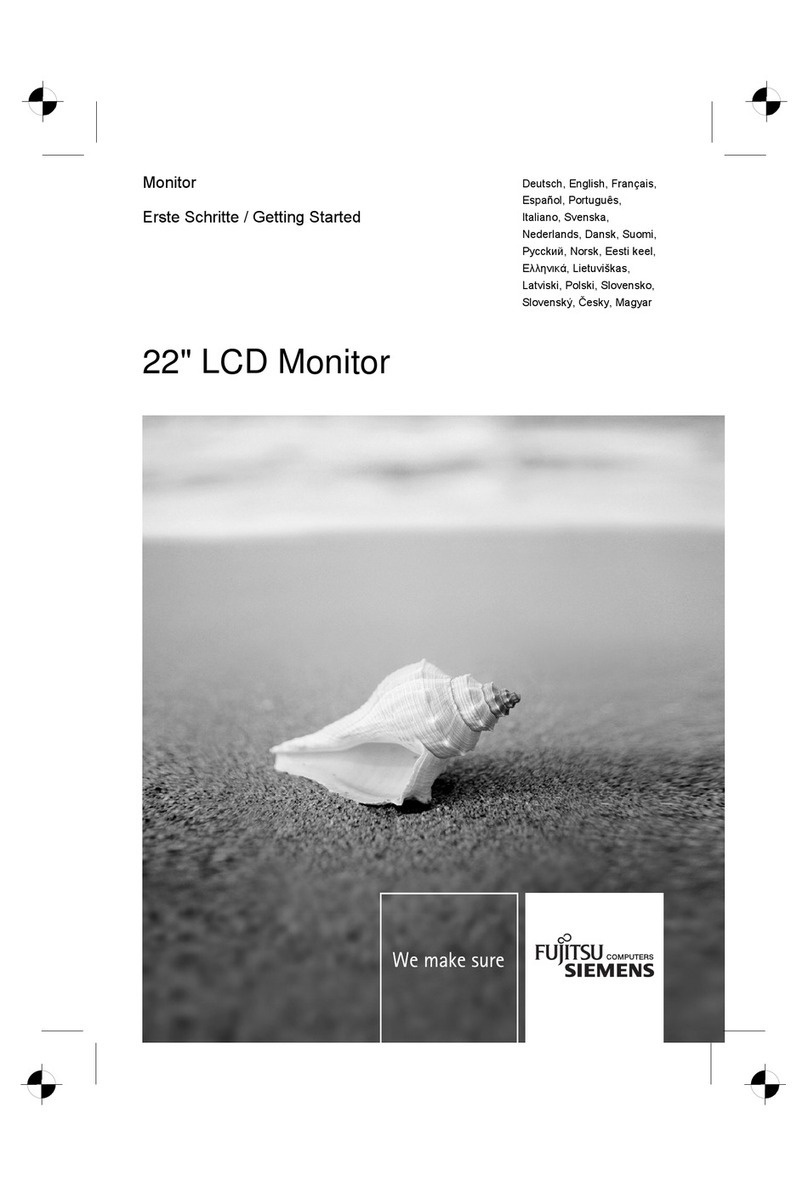 Fujitsu Siemens Computers 22" LCD Monitor User manual