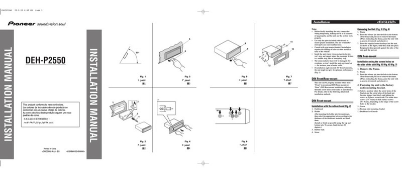 Pioneer Super Tuner III D DEH-P2550 installation manual