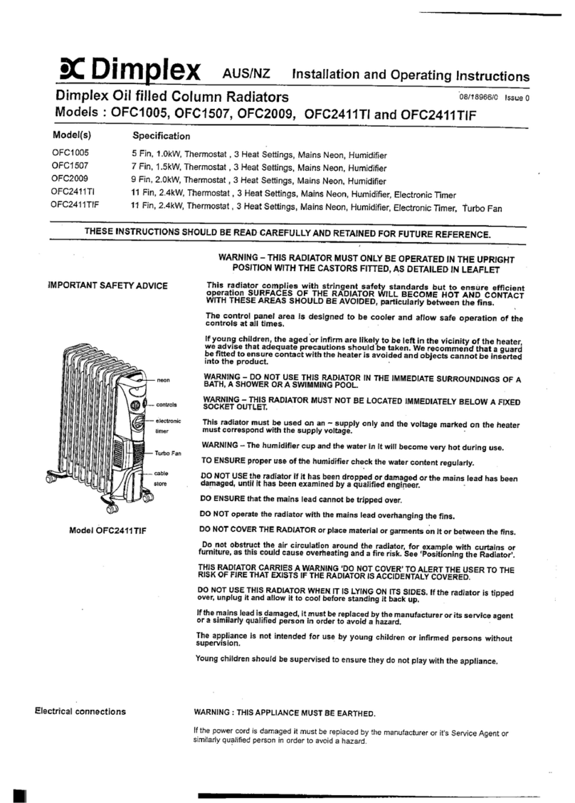 Dimplex OFC1005 User manual