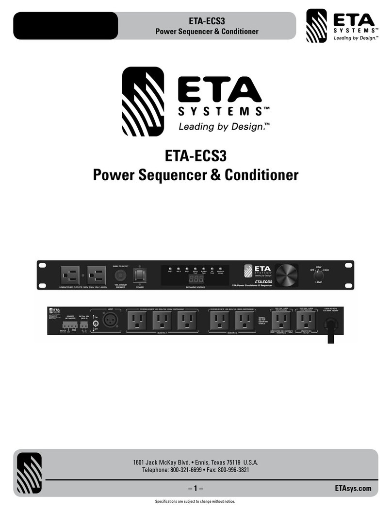 ETA Systems ETA-ECS3 manual