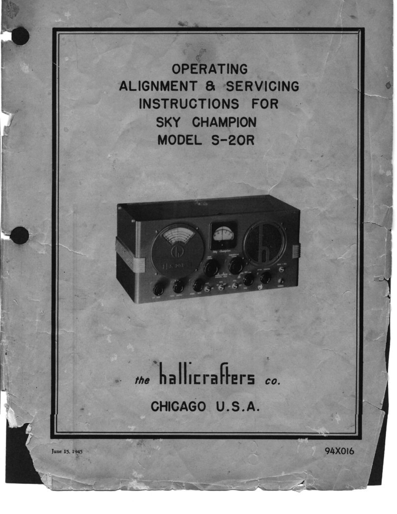Hallicrafters Sky Champion S-20R Training manual