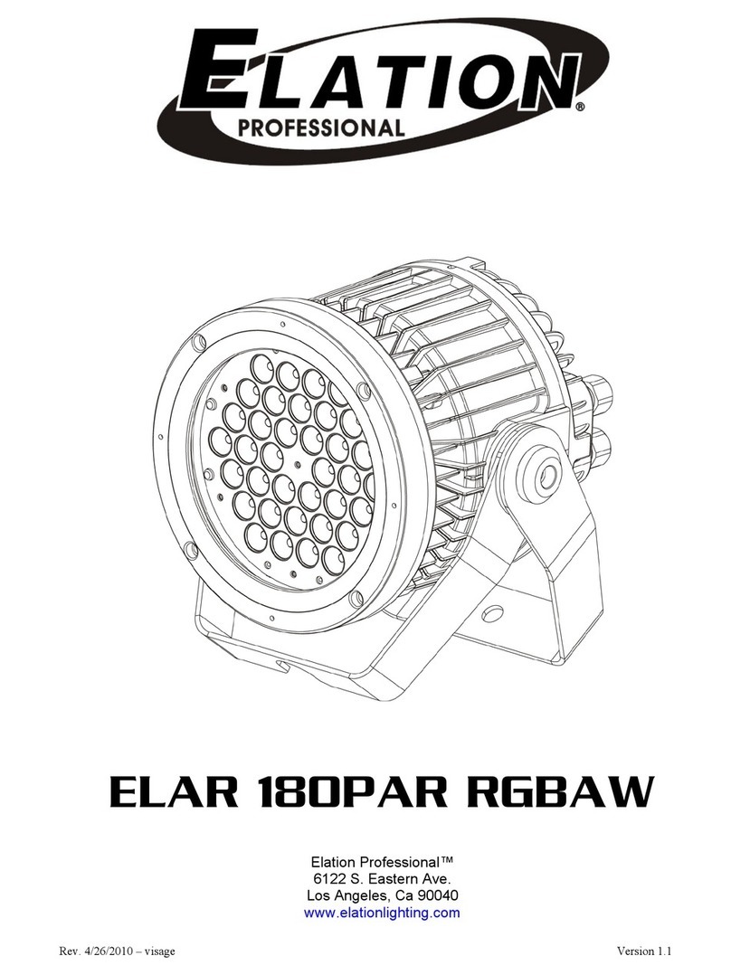 Elation ELAR 180 Par RGBAW manual