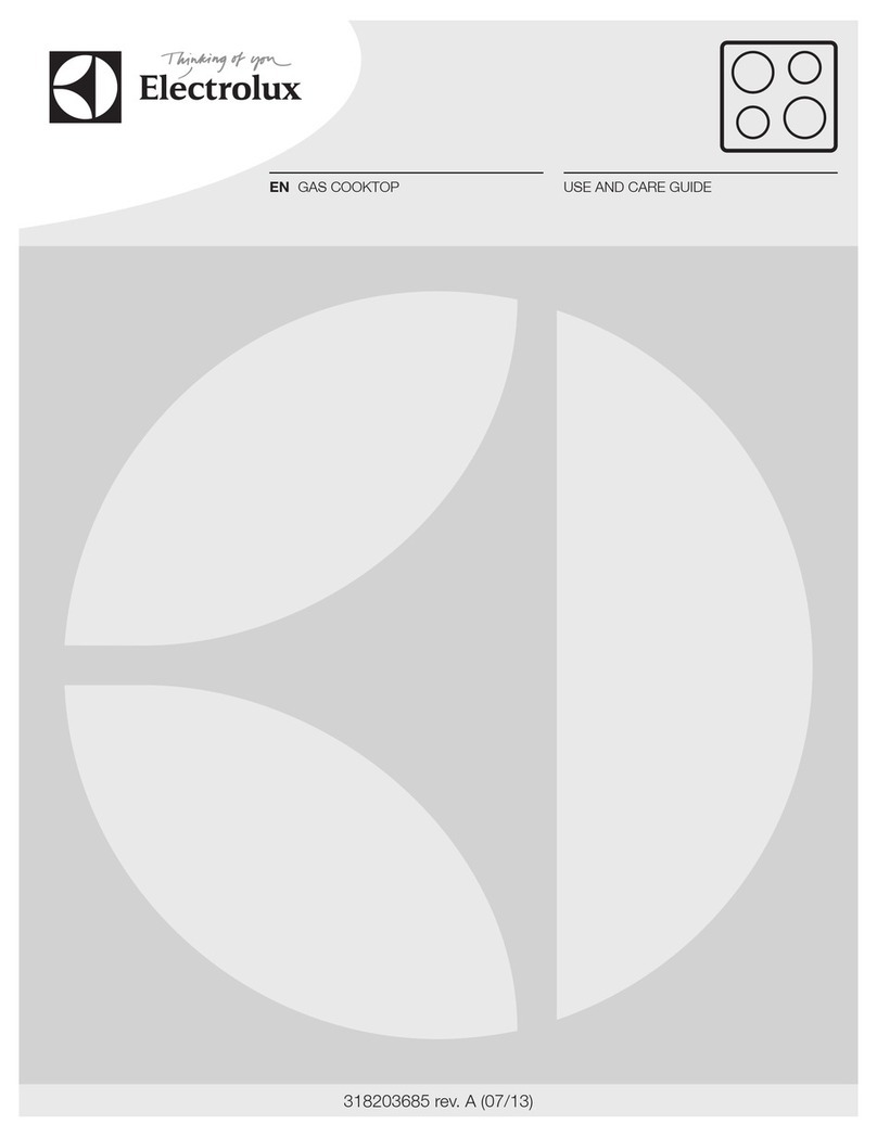 Electrolux GAS COOKTOP User manual