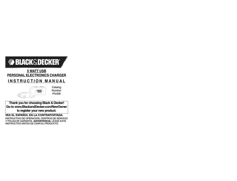 Black & Decker PIUSB instruction manual