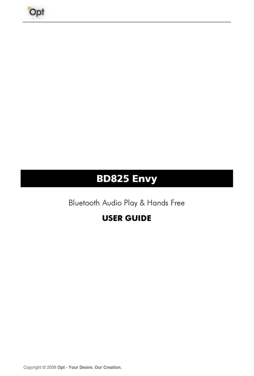 Opt BD825 Envy user guide
