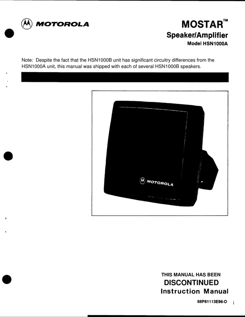 Motorola Mostar HSN1000A User manual