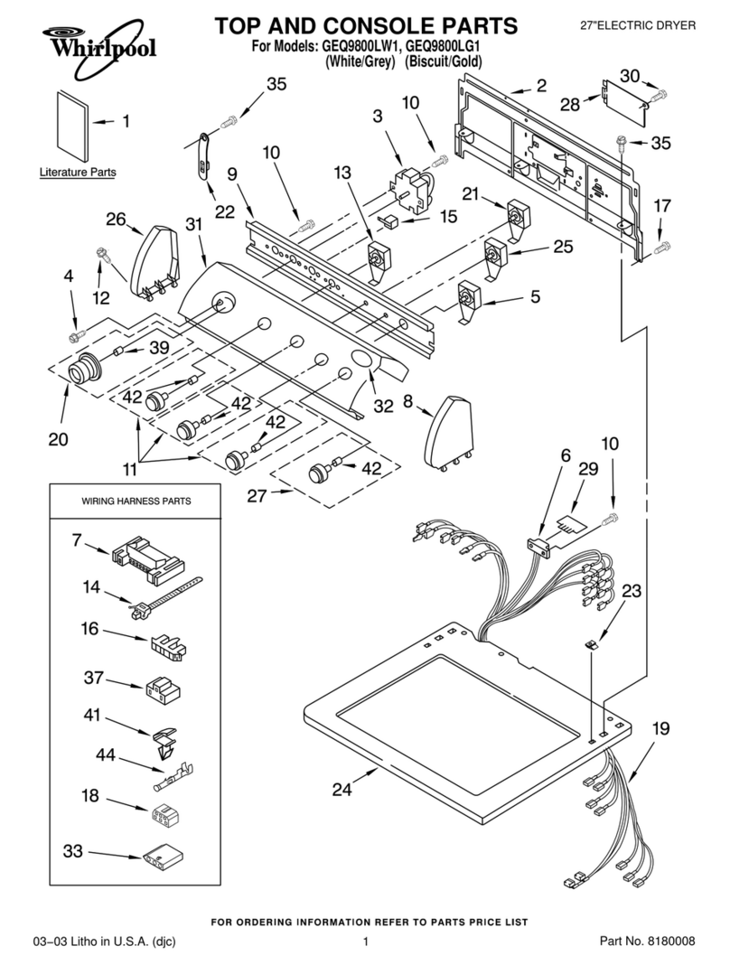 Whirlpool GEQ9800LG1 User manual