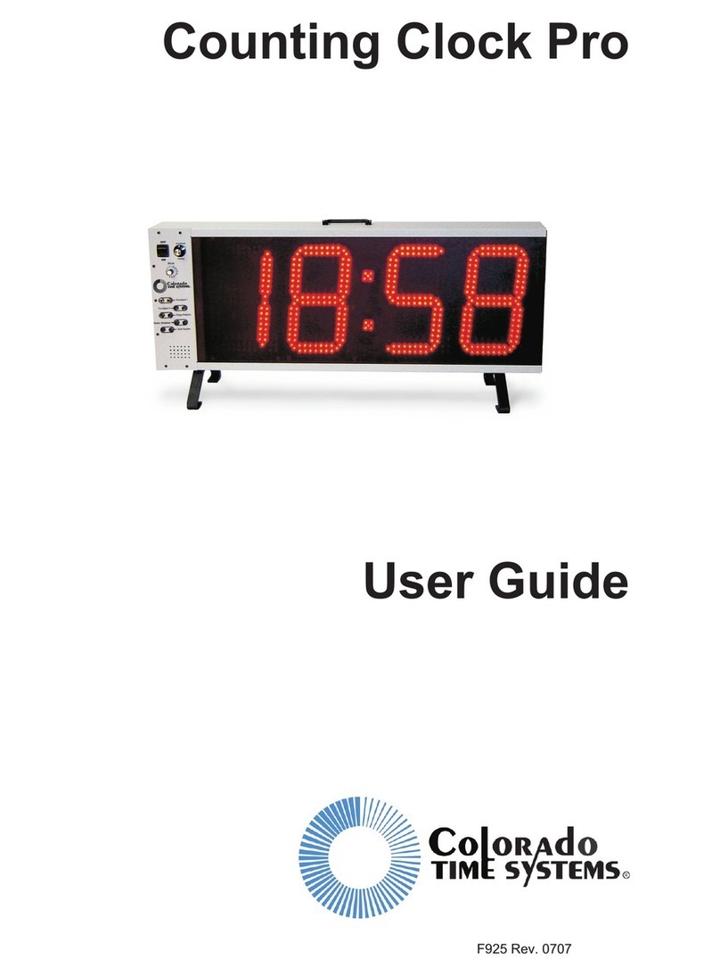 Colorado time systems Counting Clock Pro User manual