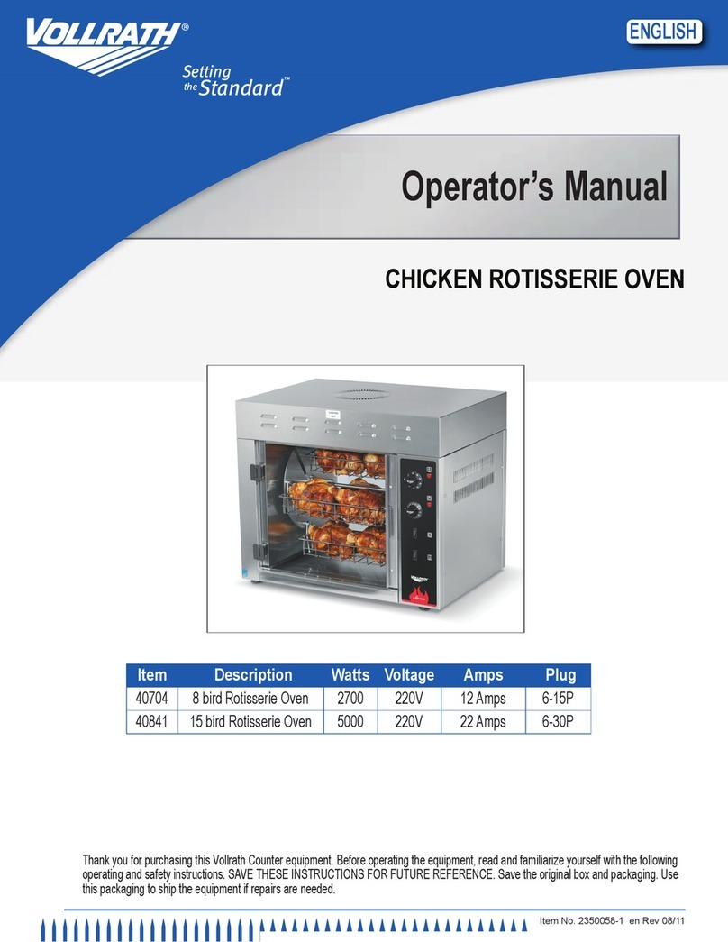 Vollrath 40704 Operator's manual