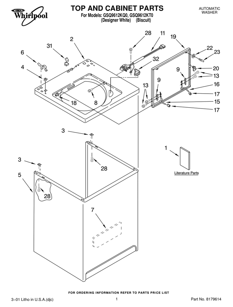 Whirlpool GSQ9612KQ0 parts list