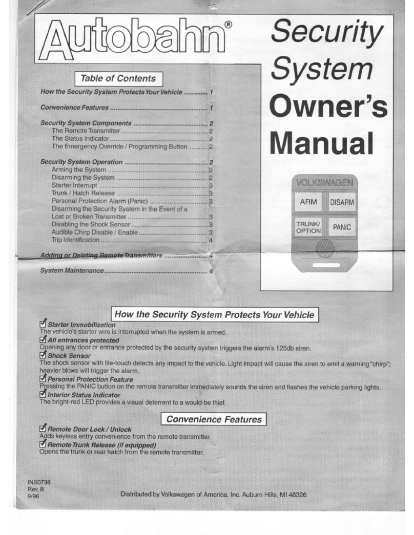Autobahn Security System owner's manual
