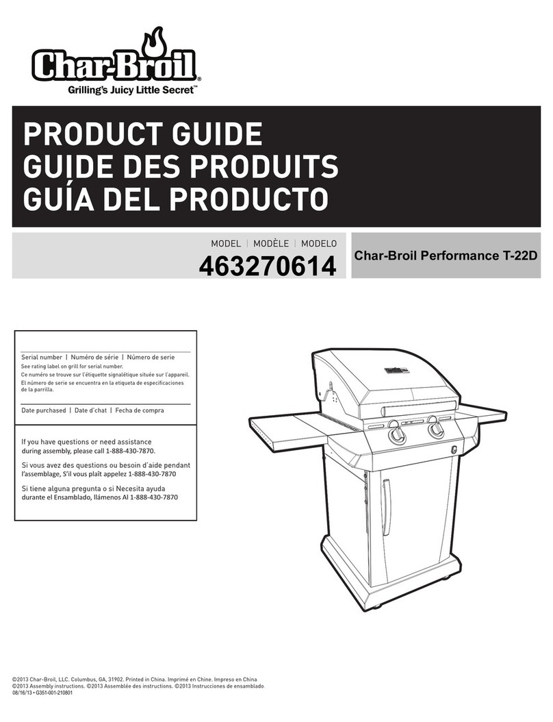 Char-Broil 463270614 Performance T-22D Product guide