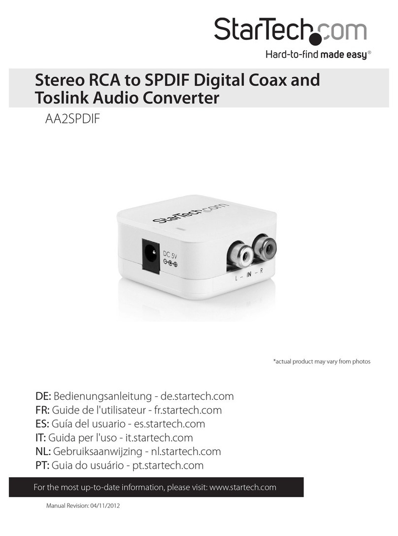 StarTech.com AA2SPDIF User manual