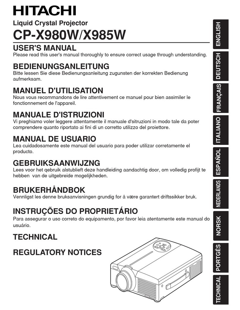 Hitachi CP-X980W User manual