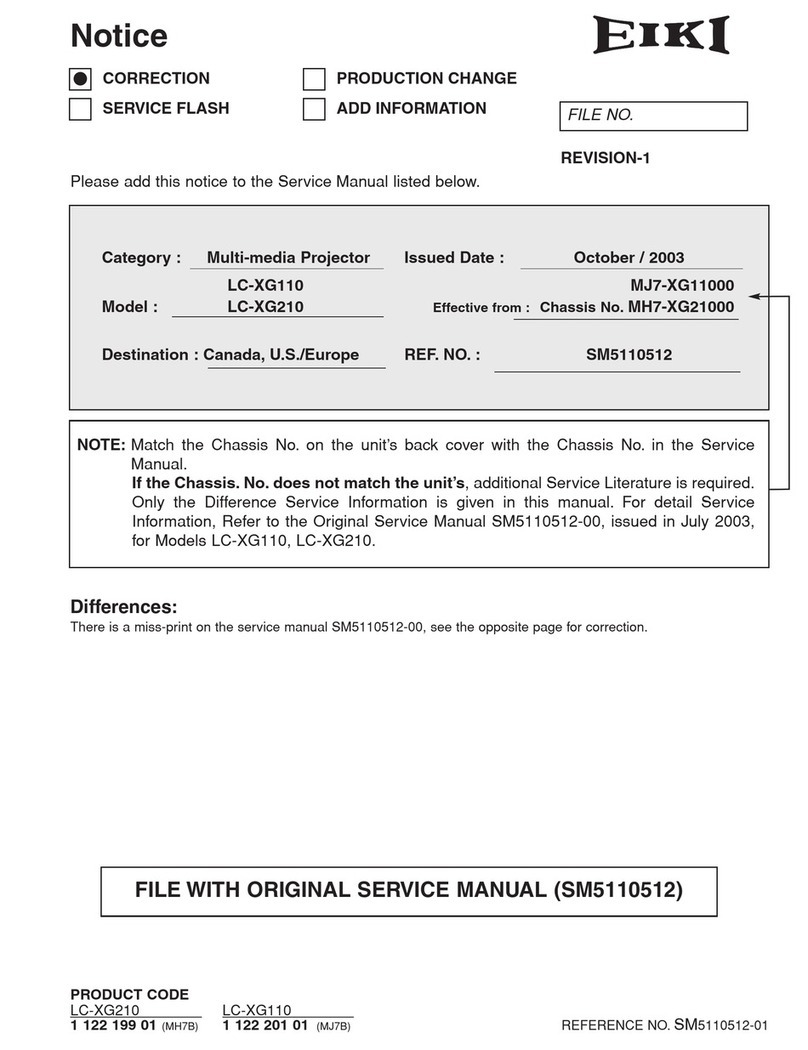 Eiki LC-XG110 Service manual