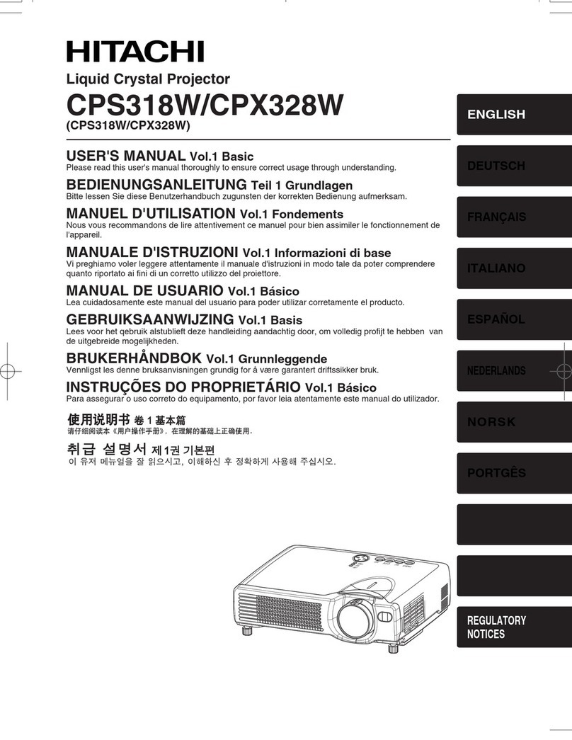 Hitachi CP-S318W User manual