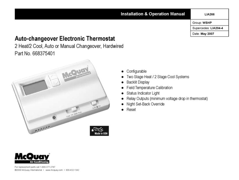 McQuay LIA266 Installation & operation manual McQuay LIA266 Installation & operation manual