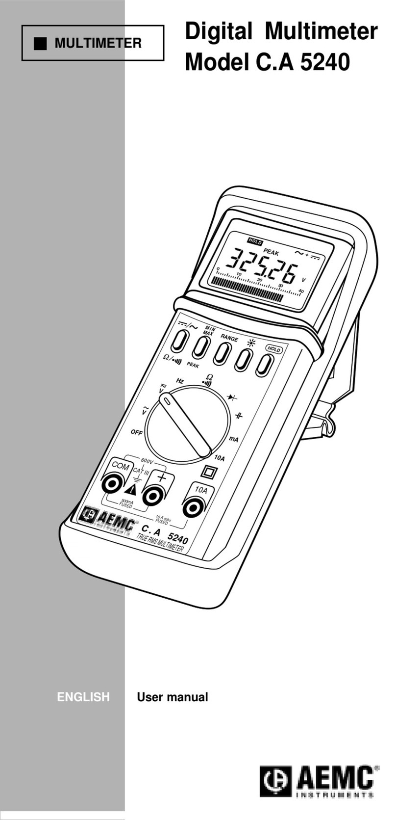 AEMC C.A 5240 user manual