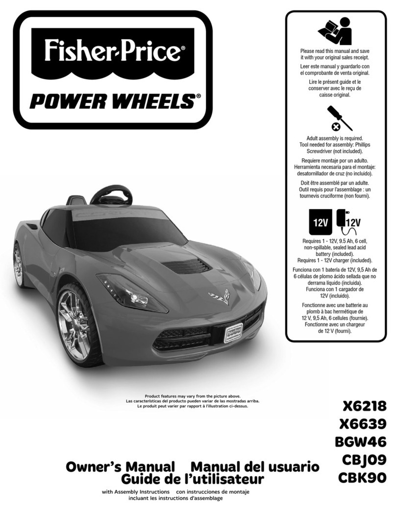 Power Wheels X6218 owner's manual