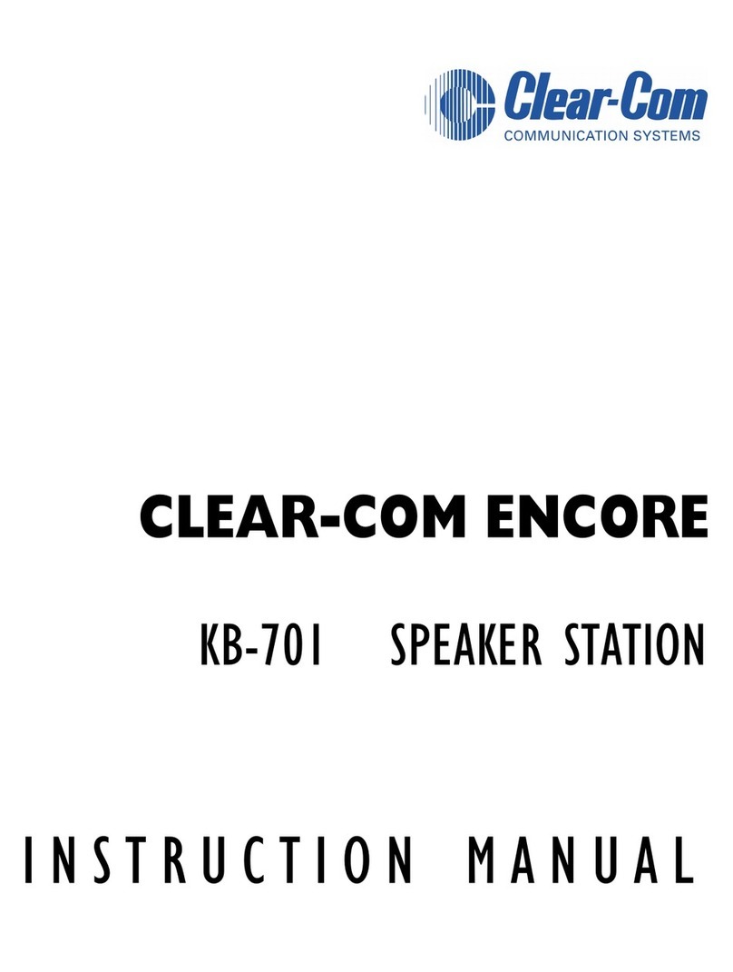 Clear-Com KB-701 User manual