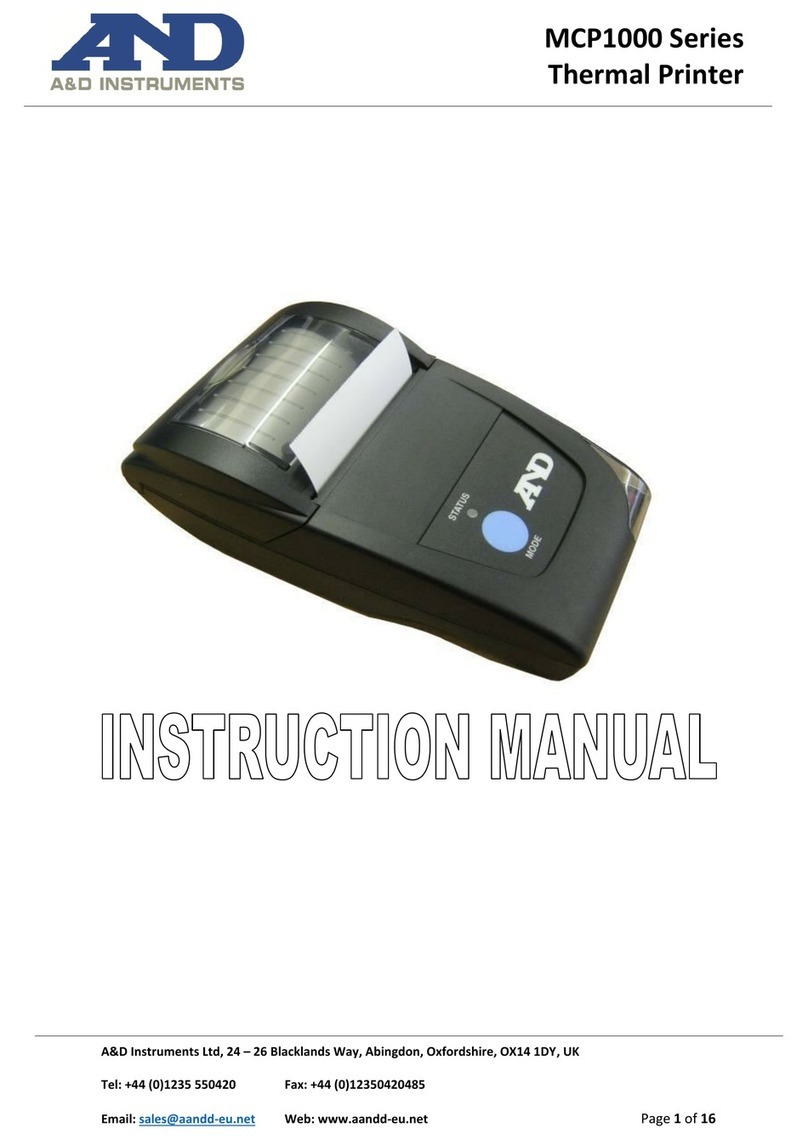 A&D MCP1000 Series instruction manual