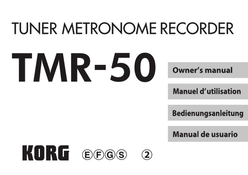 Korg TMR-50 User manual