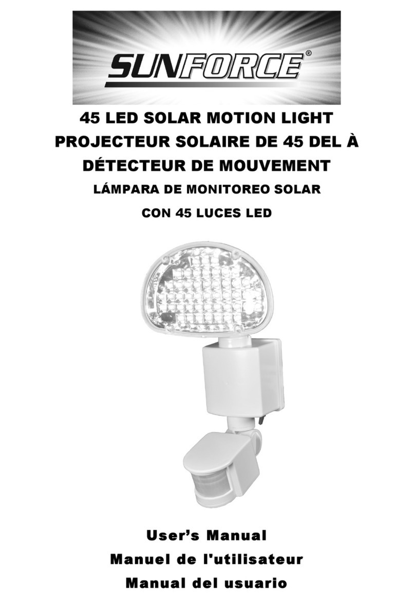 Sunforce 45 LED SOLAR MOTION LIGHT User manual