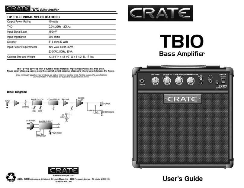 Crate TB10 User manual Crate TB10 User manual