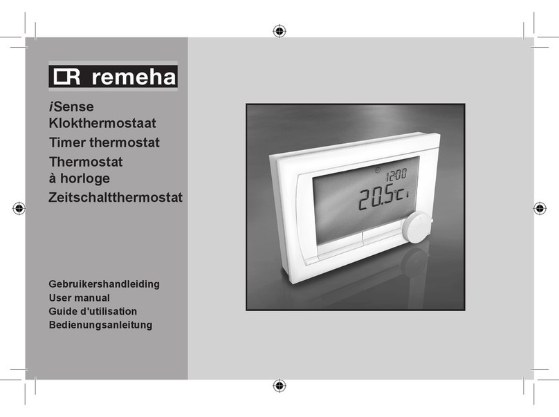 REMEHA Timer thermostat user manual