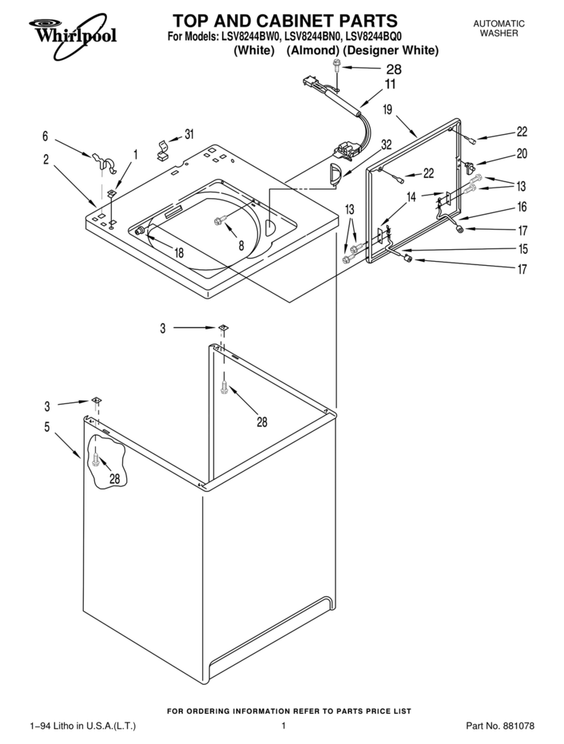 Whirlpool LSV8244BW0 parts list