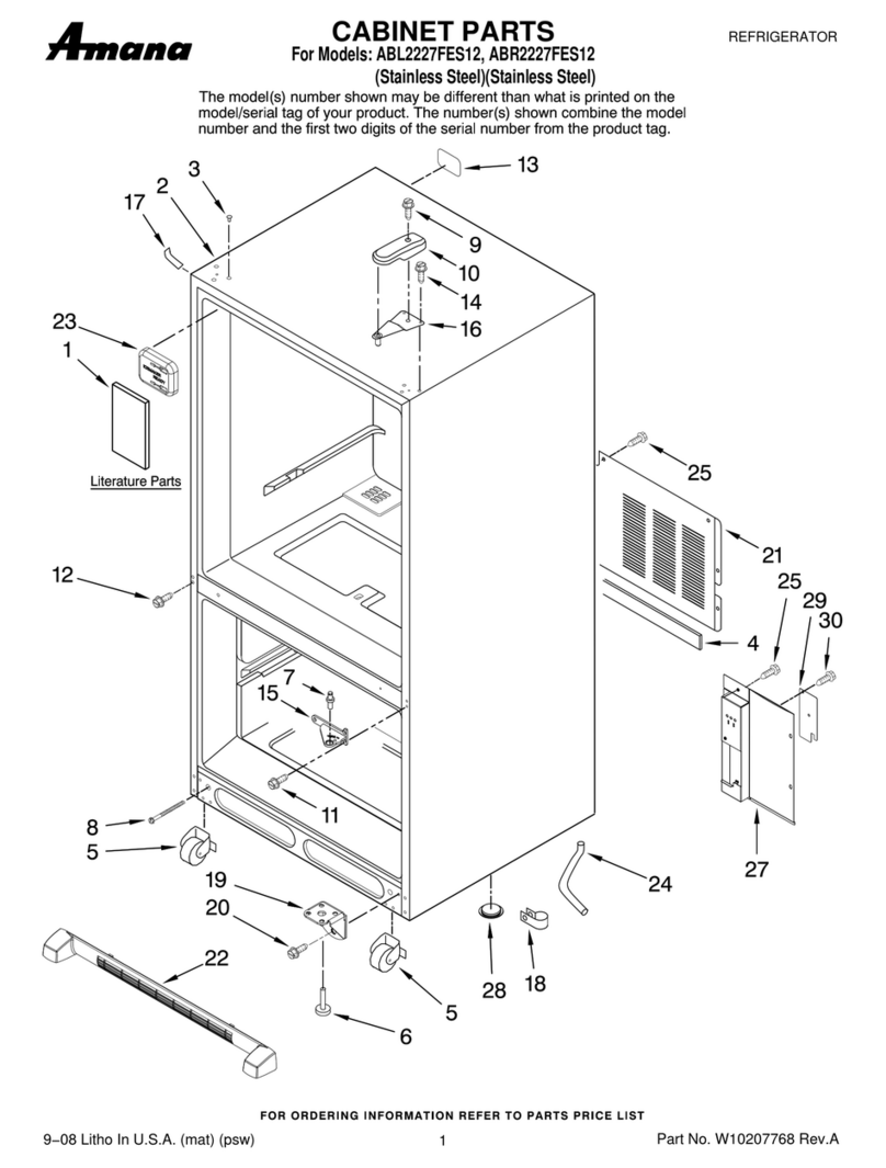 Amana ABL2227FES12 parts list